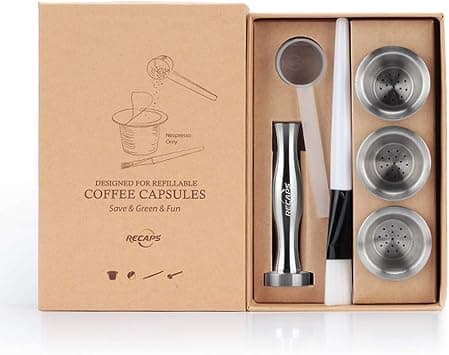 RECAPS Stainless Steel Coffee Pod Refillable Filters Reusable Espresso Pods Compatible with Nespresso Coffee Machine - Best Deal Finder