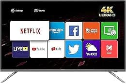 تلفزيون LED ذكي بنظام اندرويد مقاس 65 بوصة ودقة 4K UHD وتصميم مزايا انعكاش الشاشة وتطبيق اي-شير/منفذ HDMI/USB‏/واي فاي/نتفليكس/يوتيوب/ديزني+/ابل تي في+/ستارز بلاي ارابيا/جلوريا 65 سمارت من امبيكس - متتبع أسعار Amazon.sa