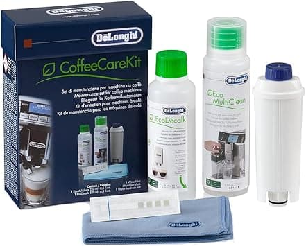 De'Longhi DLSC306 Coffee Care Kit – Maintenance Set with Water Filter, 200ml EcoDecalk, 250ml Eco MultiClean, Microfibre Cloth & Water Hardness Test for Automatic Coffee Machines - Amazon.ae Price Tracker