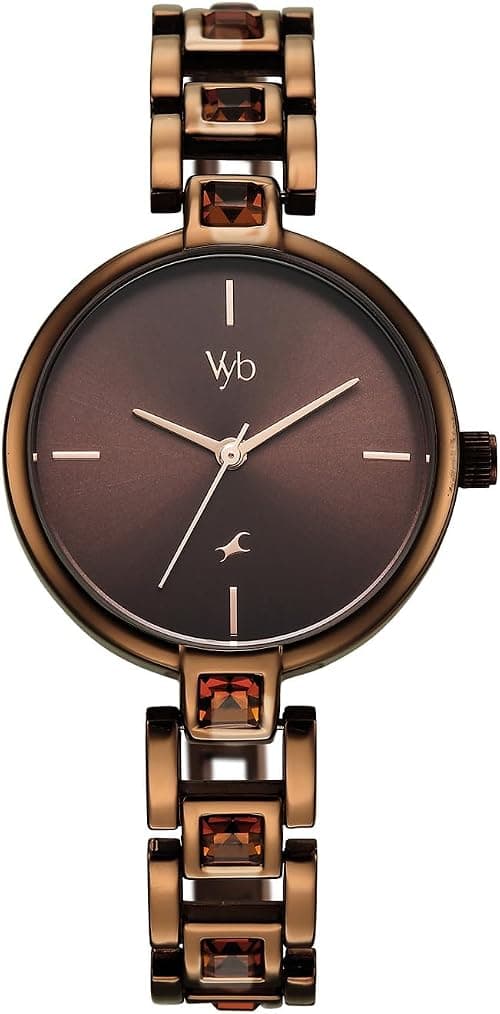 Fastrack Vyb Manifester Quartz Analog Brown Dial Brown Alloy Strap Watch For Women - FV60104QM01W on Amazon.ae - Price Tracker