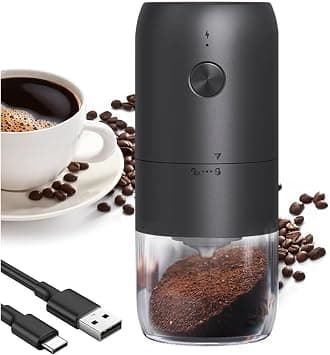 Coffee Grinder Electric, With 304 Stainless Steel Blade and Removable Bowl, Adjustable Grinder Machine Setting and Rechargeable, For Home, Travel, Office Coffee Shop on Amazon - Best Deal Finder