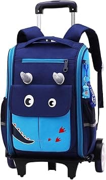 Rolling Backpack | Adjustable Rolling Backpack for School,Cartoon Luggage Trolley Case Large Capacity 2-in-1 Wheeled School Bag for Girls Boys on Amazon.ae - Price Tracker