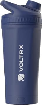VOLTRX ChillMix Shaker Bottle Insulated Stainless Steel - USB C Rechargeable Electric Protein Shake Mixer, Shaker Cups for Protein Shakes and Meal Replacement, Midnight Navy, 16 oz - Best Deal Finder