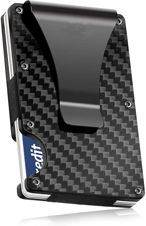 Halamodo Other 7Mm Thin Metal Rfid Wallet Carbon Fiber Metal Rifd Wallet Mini Money Clip Brand Credit Card Id Holder With Rfid Anti-Chief Card Wallet Porte Carte on Amazon.ae - Price Tracker