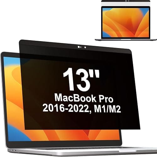 Mamol Privacy Screen MacBook Pro 13 Inch(2016-2022, M1, M2) & MacBook Air 13" (2018-2021, M1), Magnetic Anti Glare Blue Light Filter with Camera Cover, Anti Spy Laptop Screen Protector for Mac 13 in على Amazon.ae - متتبع الأسعار