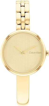 Calvin Klein Women's Quartz 25200279 Ionic Plated Thin Gold Steel and Bangle Bracelet Watch, Color: Gold Plated, Gold Plated on Amazon.ae - Price Tracker