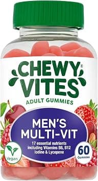 Chewy Vites Men | Multivitamin Advance | 60 Gummy Vitamins | 12 Essential Nutrients | 2-a-Day| Real Fruit Juice | Vegan على Amazon.ae - متتبع الأسعار