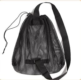 Durable Soccer Mesh Ball Bag with Adjustable Shoulder Strap – Lightweight, Easy-to-Clean Drawstring Sports Equipment Organizer for Football, Basketball, Volleyball – Ideal for Beach, Pool - Best Deal Finder