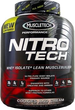 MuscleTech Performance Series Nitro-Tech Cookies and Cream - 4 lbs (3 Pack) on Amazon.ae - Price Tracker