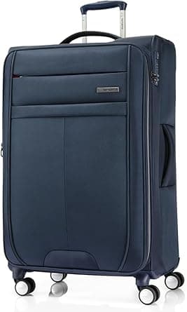 Samsonite Synch Suitcase, 4 Spinner Wheels, 100% Polyester, Spacious Interior|Expandable|Wet Pouch|TSA Lock|Inner Mesh Pocket - 3 Years International Warranty on Amazon.ae - Price Tracker
