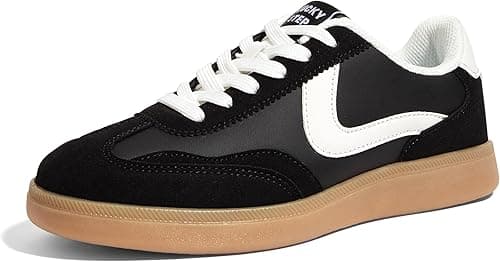 LUCKY STEP Women's Retro Fashion Sneakers Classic Casual Walking Shoes Non Slip Comfort Skate Shoes على Amazon.ae - متتبع الأسعار