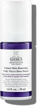 Kiehl's Daily Micro-Dose Anti-Aging Retinol Facial Serum, Reduces Wrinkles, Firms Skin, Evens Skin Tone, Youth Renewing & Hydrating Formula, with Retinol & Ceramides, Paraben-free - 1 fl oz على Amazon.ae - متتبع الأسعار