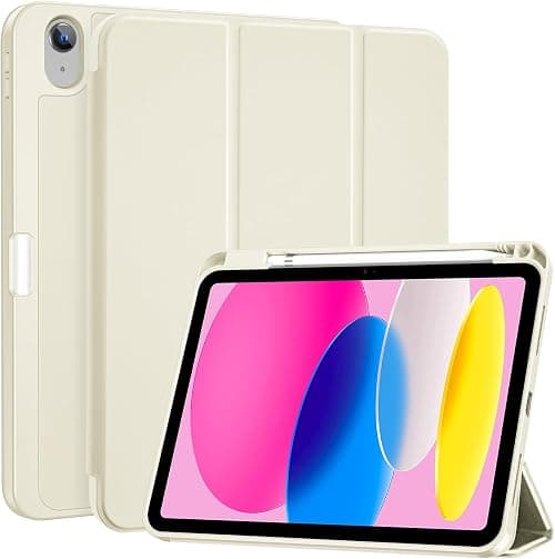 ProCase for iPad A16 11th/10th Generation Case with Pencil Holder -Beige | 11 Inch 2025/10.9 Inch 2022, a16 iPad Case 11 10 Gen Cover with Pen Holer, Hybrid Soft TPU Back, Touch ID, Auto Wake/Sleep on Amazon.ae - Price Tracker