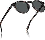 CARFIA Round Acetate Mens Sunglasses Polarized UV Protection Classic Retro Sun Glasses CA5289L - Best Deal Finder