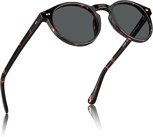 CARFIA Round Acetate Mens Sunglasses Polarized UV Protection Classic Retro Sun Glasses CA5289L on Amazon.ae - Price Tracker