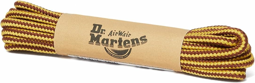 Dr. Martens 140CM Brn/Ylw Round Lace 8-10I-EA, Brown/Yellow, - Best Deal Finder