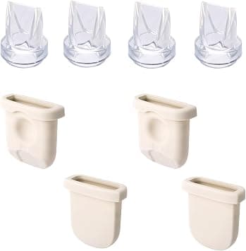 8pcs Replacement Parts for eufy Breast Pump, 4 Silicone Diaphragms & 4 Duckbill Valves Accessories Kit Compatible with eufy S1 Pro, S1, E10, E20 Wearable Breast Pump على Amazon.ae - متتبع الأسعار