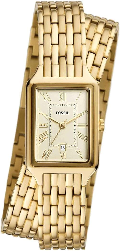 Fossil Raquel Three-Hand Date Gold-Tone Stainless Steel Watch - ES5302 on Amazon.ae - Price Tracker