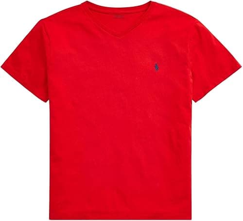 Polo Ralph Lauren Men's V-Neck Classic Fit Short Sleeve T-Shirt, Blue (Derby Heather), Large on Amazon.ae - Price Tracker