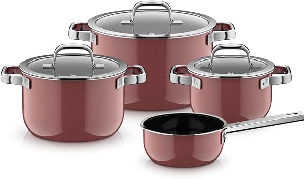 WMF Fusiontec Mineral Pro 0518955290 4-Piece Saucepan Set, Durable, Scratch-Resistant Material, Induction Cooker, Suitable for All Hob Types, Made in Gemany, Rose Quartz, on Amazon.ae - Price Tracker