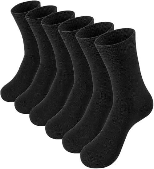 6 Pairs Kids Socks for Boys Girls Crew Dress Athletic Socks Soft Breathable Childrens School Uniform Sock on Amazon - Best Deal Finder