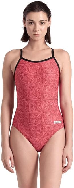 ARENA womens Arena Performance Women's Abstract Tiles Light Drop Back Swimsuit One Piece Swimsuit (pack of 1) - Best Deal Finder