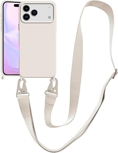 Compatible with iPhone 17 Pro Max Case with Lanyard Crossbody iPhone Case with Strap Adjustable Shockproof Drop Protection Silicone Phone Cover for iPhone 17 Pro Max 6.9 inch Stone on Amazon.ae - Price Tracker