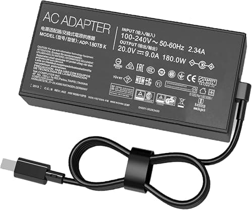 180W Cargador AC Compatible con ASUS ROG Zephyrus G14 2024 GA403 GA403U GA403UI GA403UV GA403UU V16 V3607 GA403UV-G14.R94060 GA403UI-G14.R94070 A22-180P1A Adaptador de alimentación portátil على Amazon.ae - متتبع الأسعار