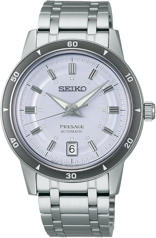 Seiko Watch PRESAGE Style 60's Mechanical Men's, Model: 3-Hand Calendar, Dial: Ice Green, Bracelet Type on Amazon.ae - Price Tracker