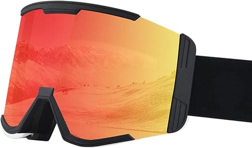 Ski Snowboard Goggles, Anti Fog Glare Dual Lens Snow Goggles with Adjustable Strap for Men, Women, Youth, Spherical Lens Snowboard Goggles for Skating, Motorcycling على Amazon.ae - متتبع الأسعار