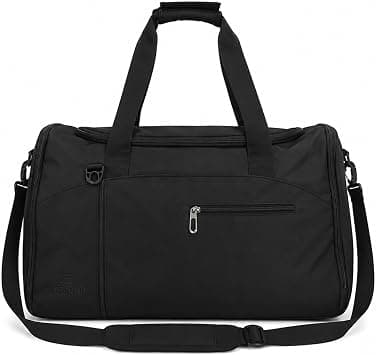 OVERS Waterproof Travel Duffel Bag – Large Capacity Sports Gym Bag with Shoe Compartment, Weekender Training Bag Swimming Bag Sports Bag Adjustable Strap. (Black, 30 X 50 cm) on Amazon.ae - Price Tracker