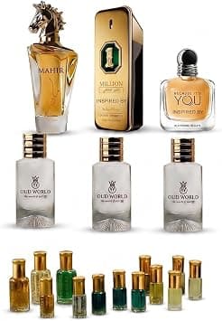 OUD WORLD Combo Set-6 Combo Pack – MAHIR, GOLDEN MILLION OUD & BECAUSE IT’S YOU Luxury Perfume Trio with Fruity, Oud & Sweet Notes – Premium Fragrance Gift for Men & Women على Amazon.ae - متتبع الأسعار