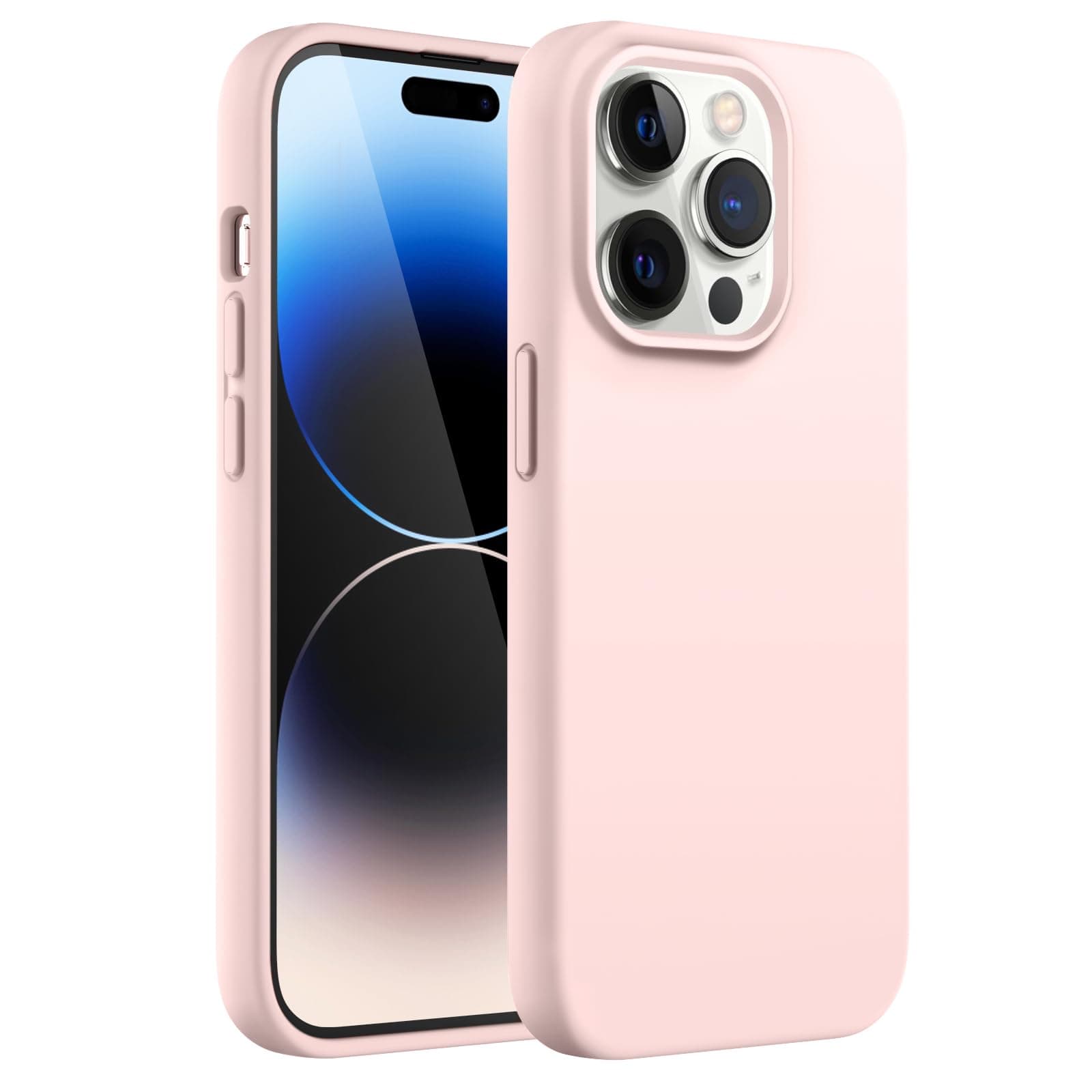 JETech Silicone Case for iPhone 14 Pro 6.1-Inch, Silky-Soft Touch Full-Body Protective Phone Case, Shockproof Cover with Microfiber Lining (Pink) on Amazon.ae - Price Tracker