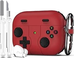 R-fun AirPods Pro 2nd/1st Generation Case Cover with Cleaner Kit, Classic Handheld Game Console Design Case Soft Skin Silicone Protective for Apple AirPods Pro Case 2023/2022/2019 - Red - Amazon.ae Price Tracker