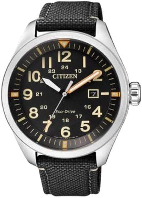 Citizen Men's Analogue Quartz Eco Drive Watch Aviator with Nylon Strap on Amazon.ae - Price Tracker