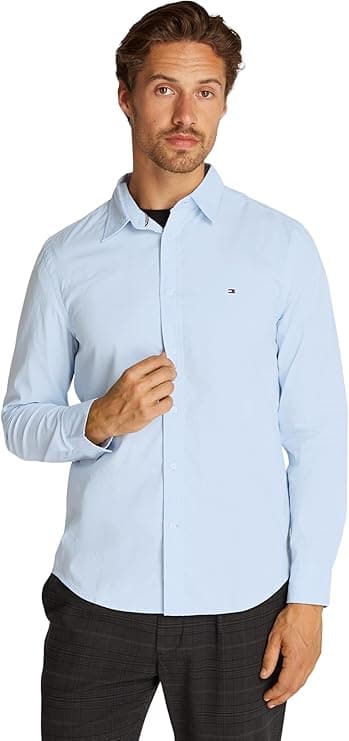 Tommy Hilfiger mens FLEX POPLIN KENT COLLAR SF SHIRT L/S Shirt (pack of 1) on Amazon.ae - Price Tracker