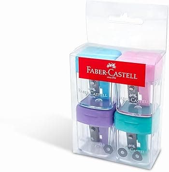 Faber-Castell Minibox Sharpener 4pc Pastel Colours,Suitable for graphite and colour pencils - Amazon.ae Price Tracker