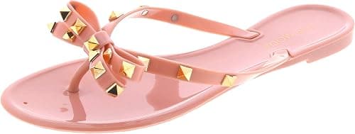 Womens Studded Jelly Flip Flops Sandals with Bow on Amazon.ae - Price Tracker