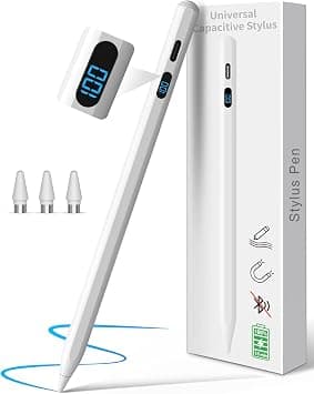 MEKO Universal 15 Min Fast Charge Stylus Pen with LED Power Display White on Amazon.ae - Price Tracker