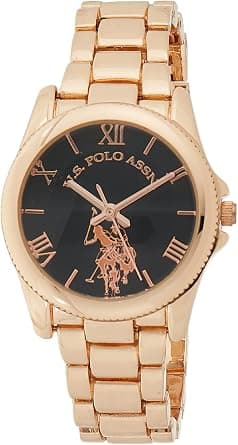 U.S. POLO ASSN. Women's Quartz Watch, Analog Display and Gold Plated Strap USC40135 على Amazon.ae - متتبع الأسعار
