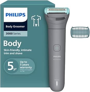 Philips Body Groomer BG3470/15 | Trim & shave body hair & balls | 100% showerproof | Skin-friendly | 2mm comb | 60 min cordless | Easy to clean - Best Deal Finder