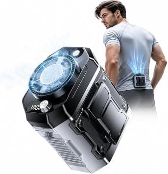 Waist Fan with Ice Cooling, Wearable Belt Personal Cooling Fan with 199Levels of Speeds, Rechargeable Battery Supports 48H Working Time, Under-shirt Fan for Outdoor Work, Travel on Amazon.ae - Price Tracker