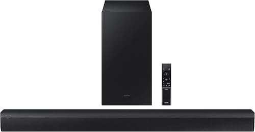Samsung HW-B450 2.1ch Soundbar w/Dolby Audio, Subwoofer Included, Bass Boosted, Wireless Bluetooth TV Connection, Adaptive Sound Lite, Game Mode, 2022 على Amazon.ae - متتبع الأسعار