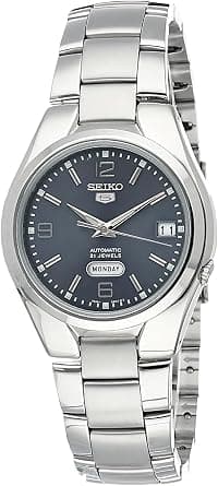 Seiko Mens Automatic Watch, Analog Display and Stainless Steel Strap SNK621K - Best Deal Finder