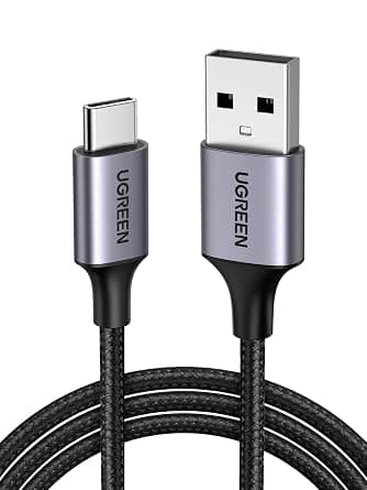 UGREEN Type C Cable 1M，Braided 18W USB A to USB C Fast Charging Cable | fast charge for usb-c devices,240Mbps fast data sync,Certified safe battery protection,Premium nylon braided - متتبع أسعار Amazon.sa