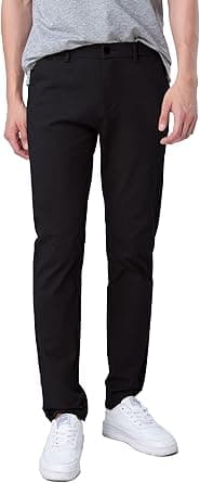 Plaid&Plain Men’s Slim Fit Khaki Pants Men’s Tapered Chino Pants on Amazon.ae - Price Tracker