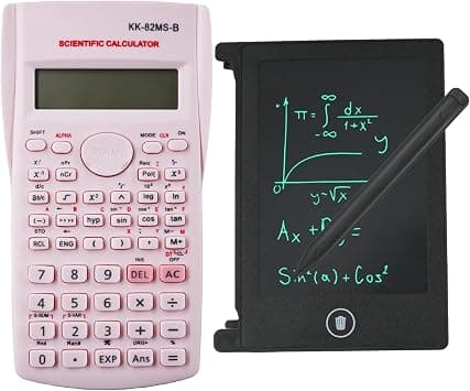 KK-82MS-D Portable Engineering Scientific Calculator with 4.4 Inch LCD Erasable Writing Tablet, Professional Portable Calculator Notepad for Office,School(Pink) - Best Deal Finder