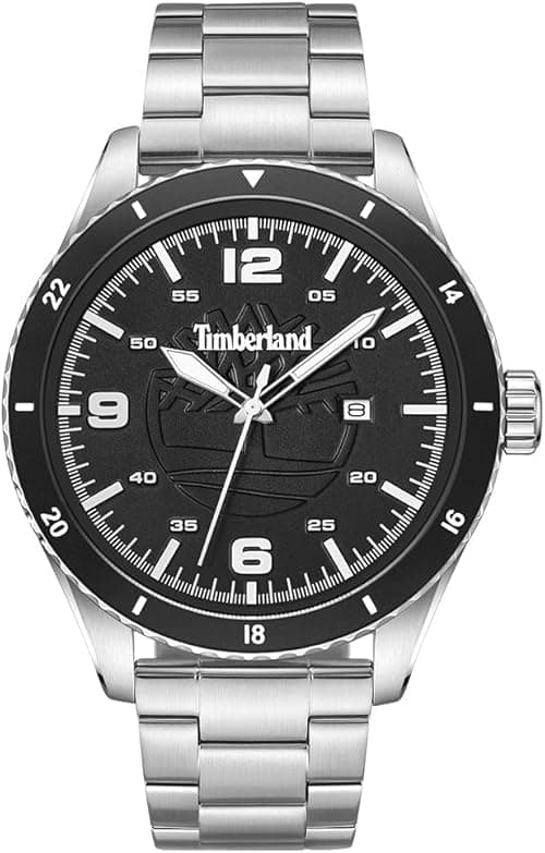Timberland Ashmont Analog Men's Watch - Black Dial & Silver Stainless Steel Bracelet - Round Shape Wrist Watch - 46mm - TDWGH0010503 on Amazon.ae - Price Tracker