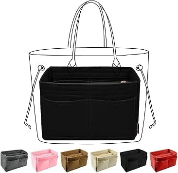 OMYSTYLE FASHION Felt Purse Organizer Handbag Organizer Tote Organizer Insert, Perfect for Speedy Neverfull Longchamp Tote and More, Black Medium, Black, Medium on Amazon.ae - Price Tracker