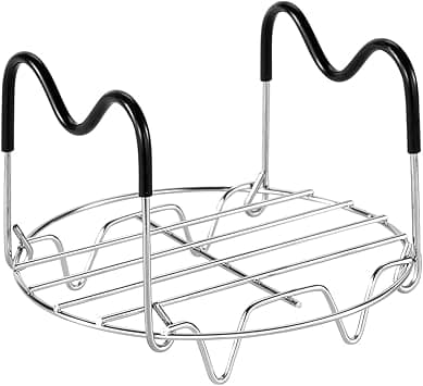 Steamer Rack Trivet with Handles for Instant Pot Pressure Cooker Accessories (Handle with Silicone, for 3qt) on Amazon.ae - Price Tracker